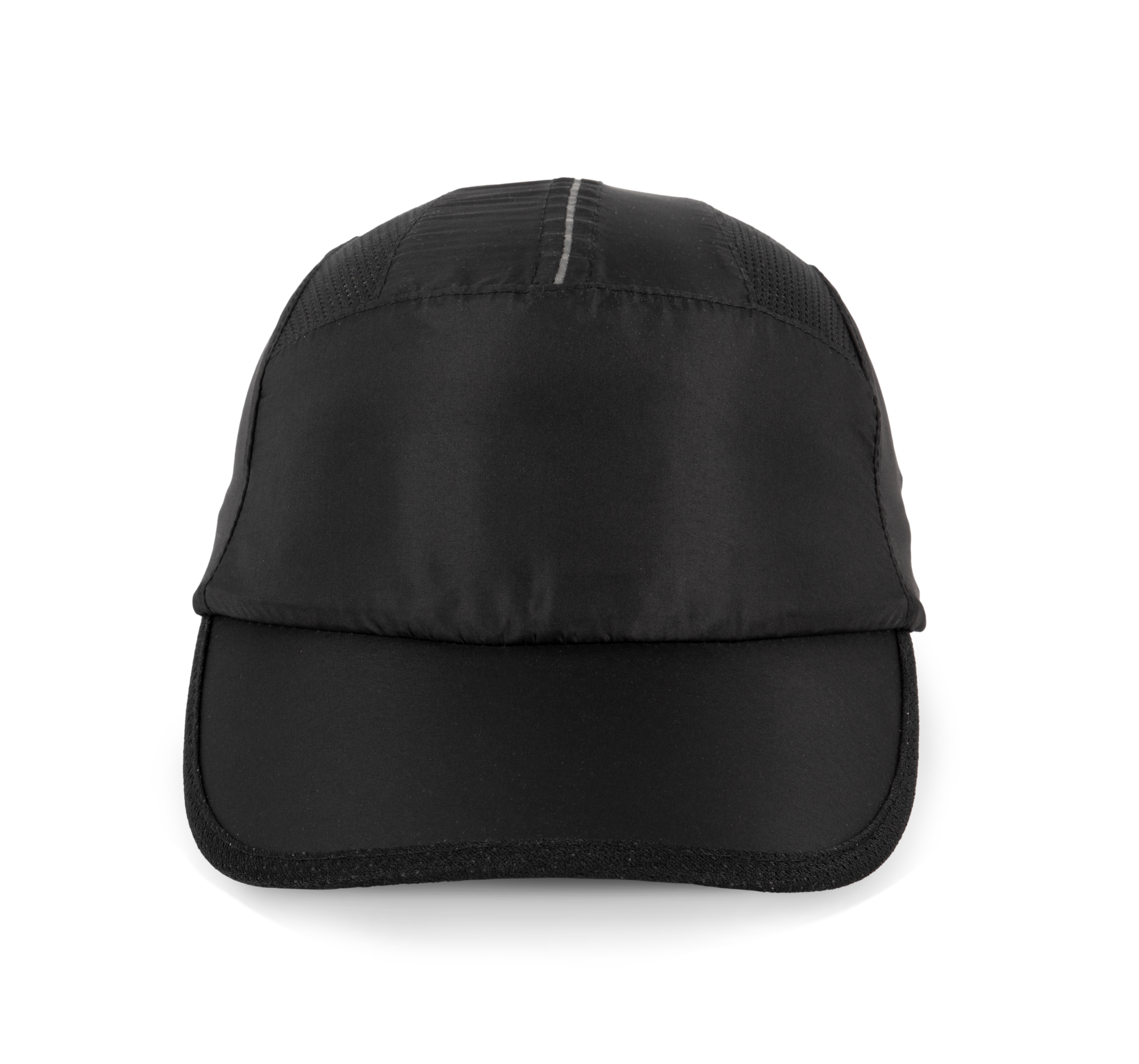 Boné com 7 painéis — Preto Frente