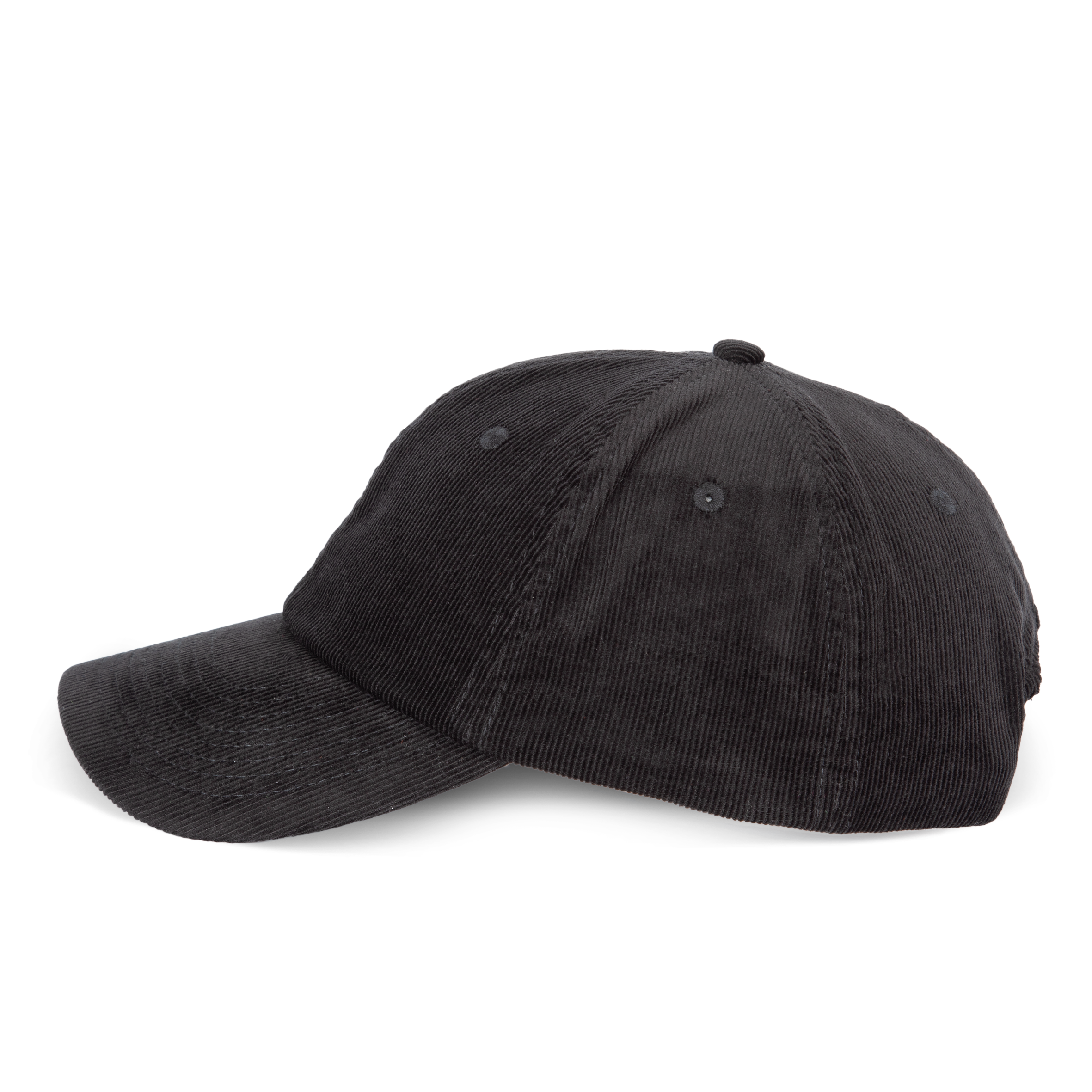 Casquette en velours profil bas — Black