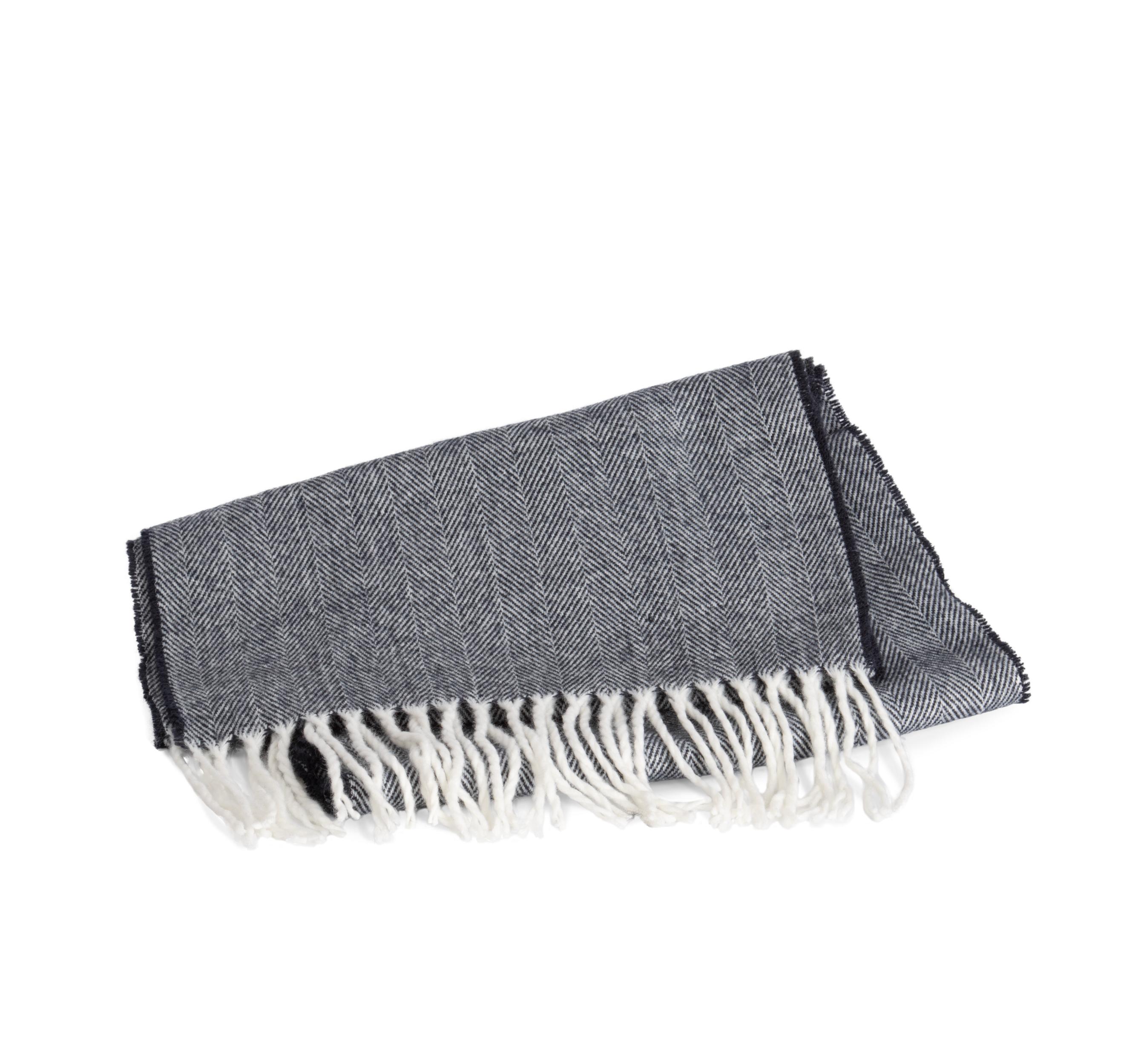 Cachecol com franjas - Navy / Natural