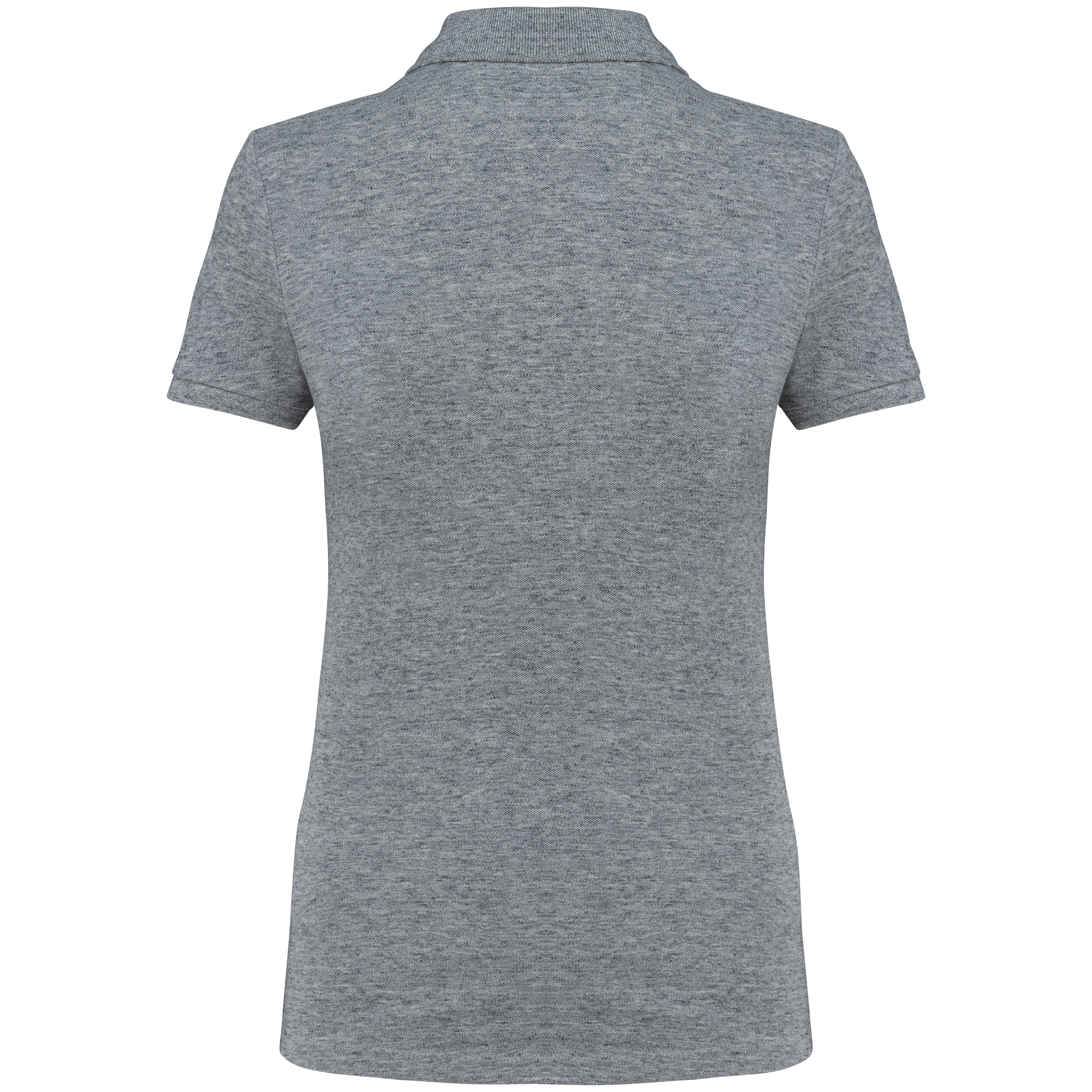 Polo vintage de senhora de manga curta - Slub Grey Heather