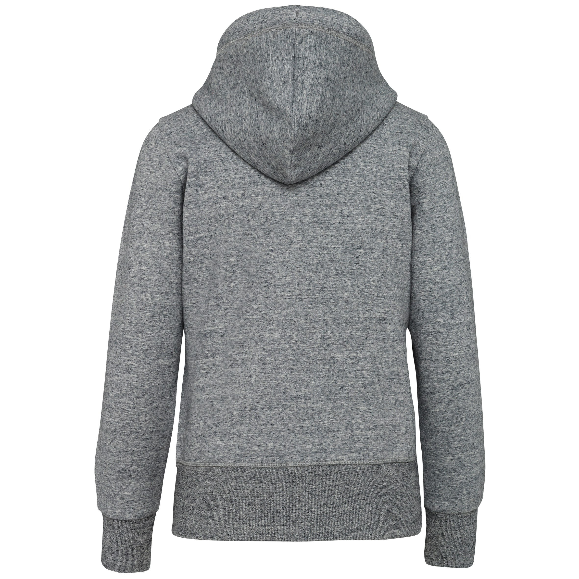 Casaco sweatshirt vintage de senhora com capuz - Slub Grey Heather