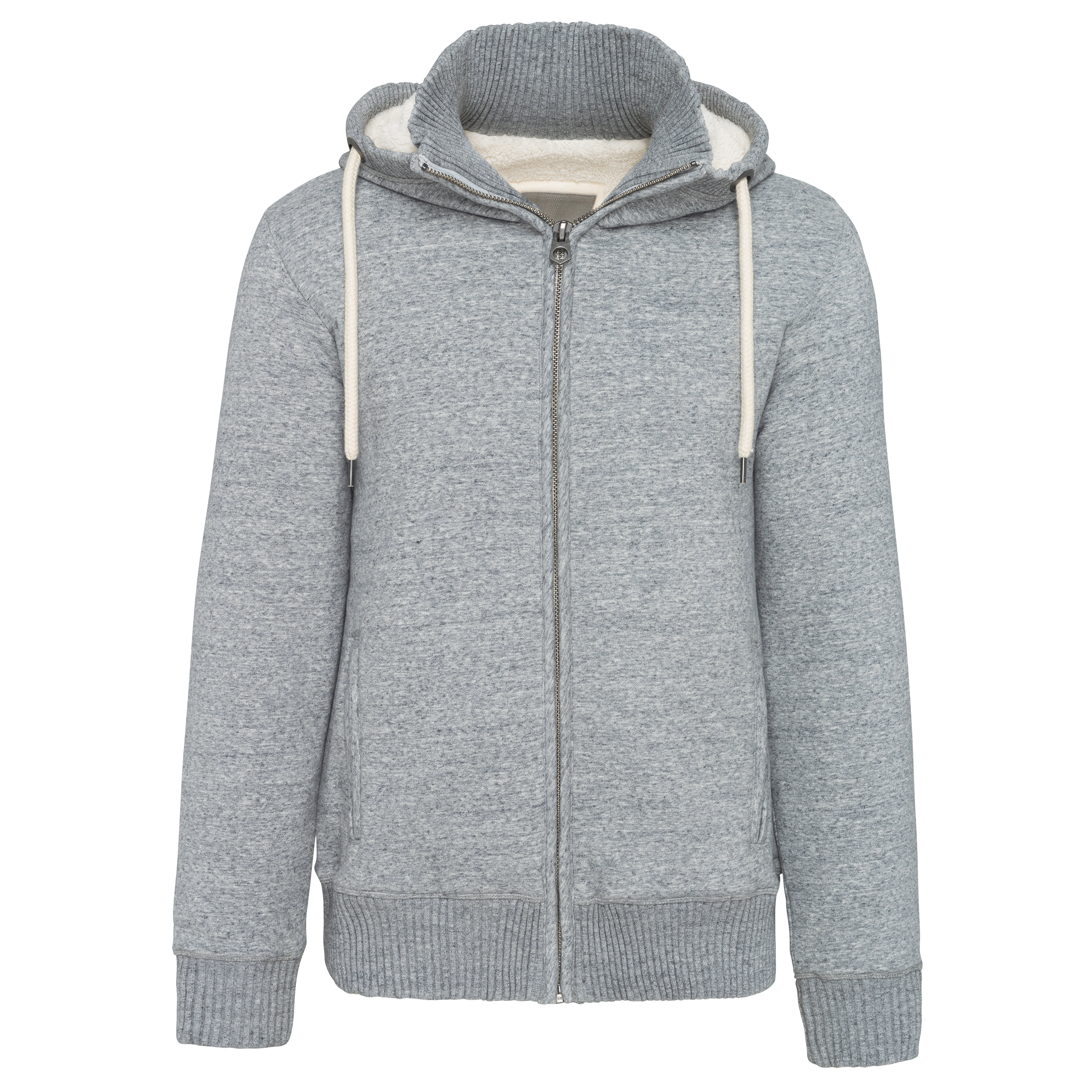 Veste vintage molleton doublée sherpa homme