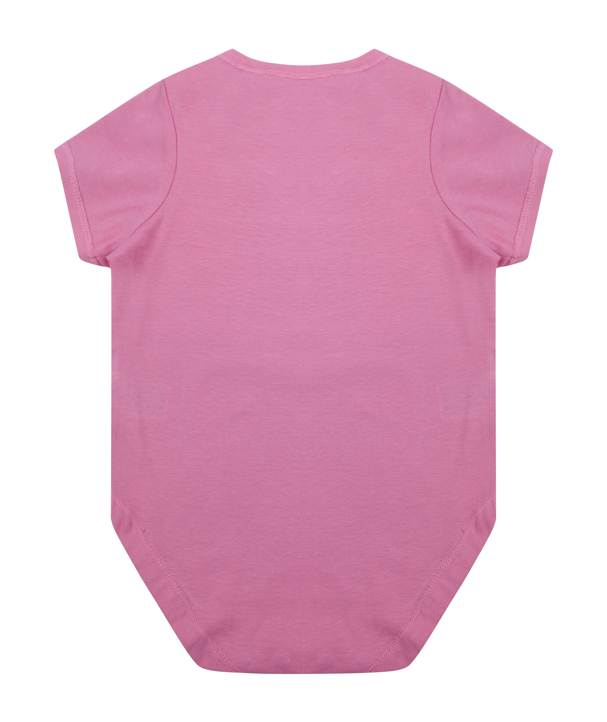 Body de manga curta de algodão biológico - Bright Pink