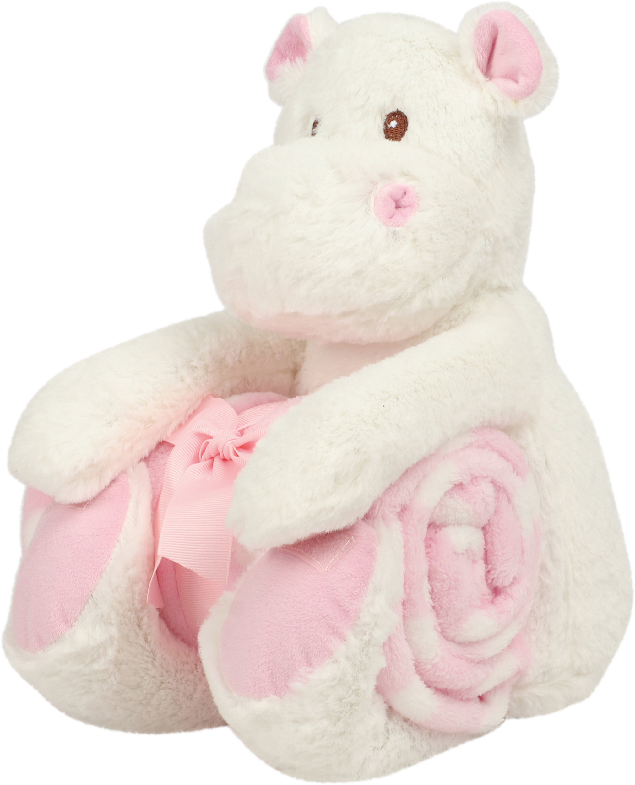 Peluche hippopotame avec couverture