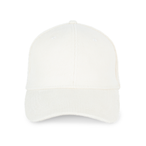 Native Spirit Unisex corduroy cap 6 panels in cream, style NS016