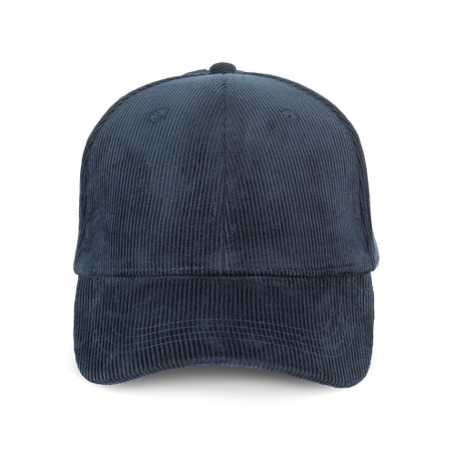 Native Spirit Unisex corduroy cap 6 panels in navy, style NS016