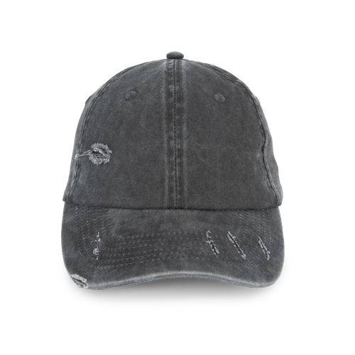 Native Spirit Unisex ripped effect cap in black, style NS026