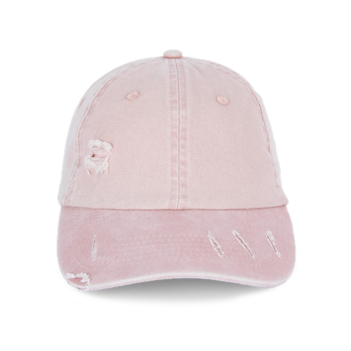 Native Spirit Unisex ripped effect cap in pink, style NS026