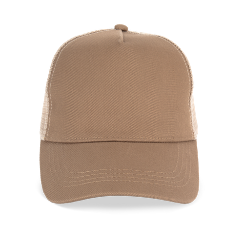 Native Spirit Unisex trucker cap 5 panels in brown, style NS035