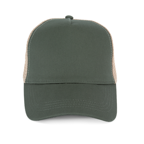 Native Spirit Unisex trucker cap 5 panels in khaki & olive, style NS035