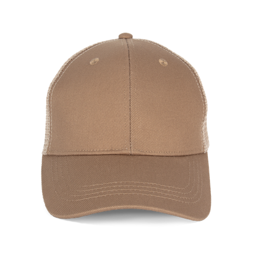 Native Spirit Unisex trucker cap 6 panels in brown, style NS036