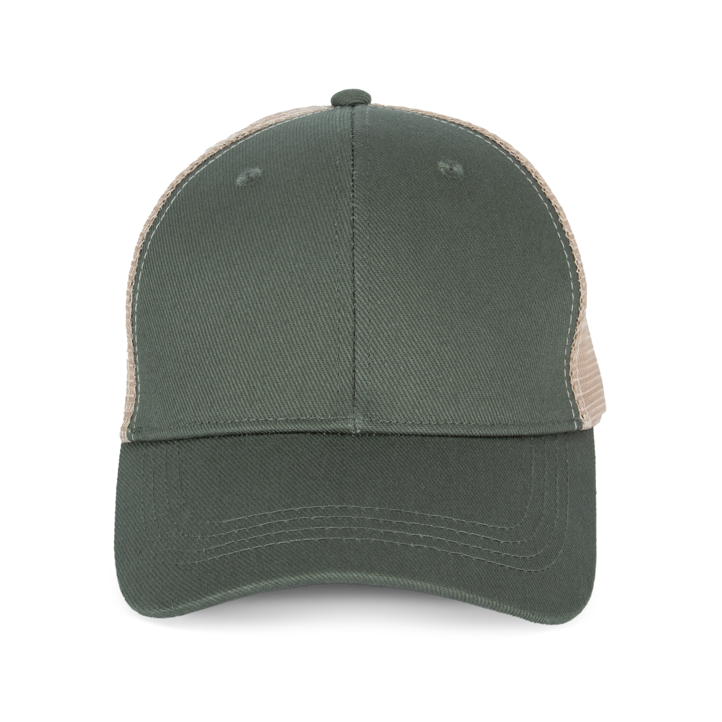 Native Spirit Unisex trucker cap 6 panels in khaki & olive, style NS036