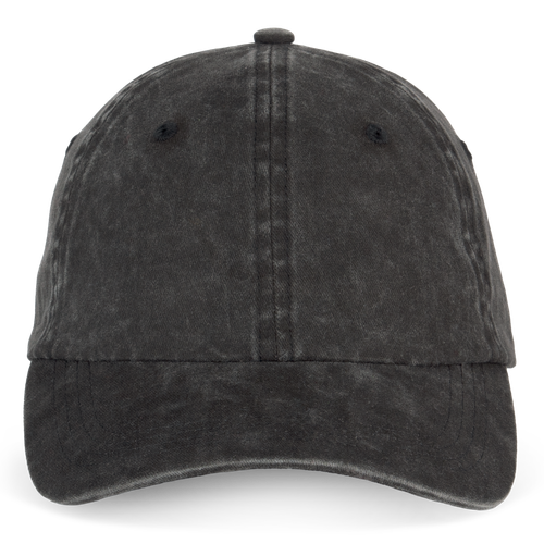 Native Spirit Unisex washed effect cap in black, style NS040