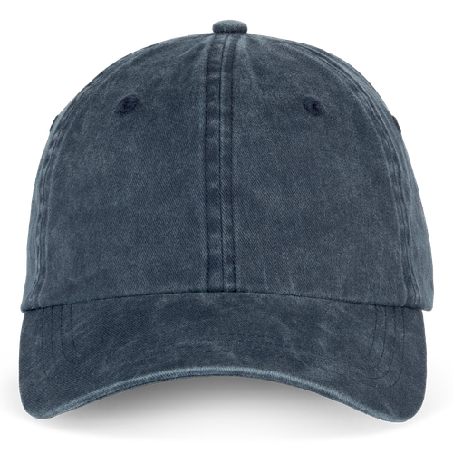 Native Spirit Unisex washed effect cap in navy, style NS040