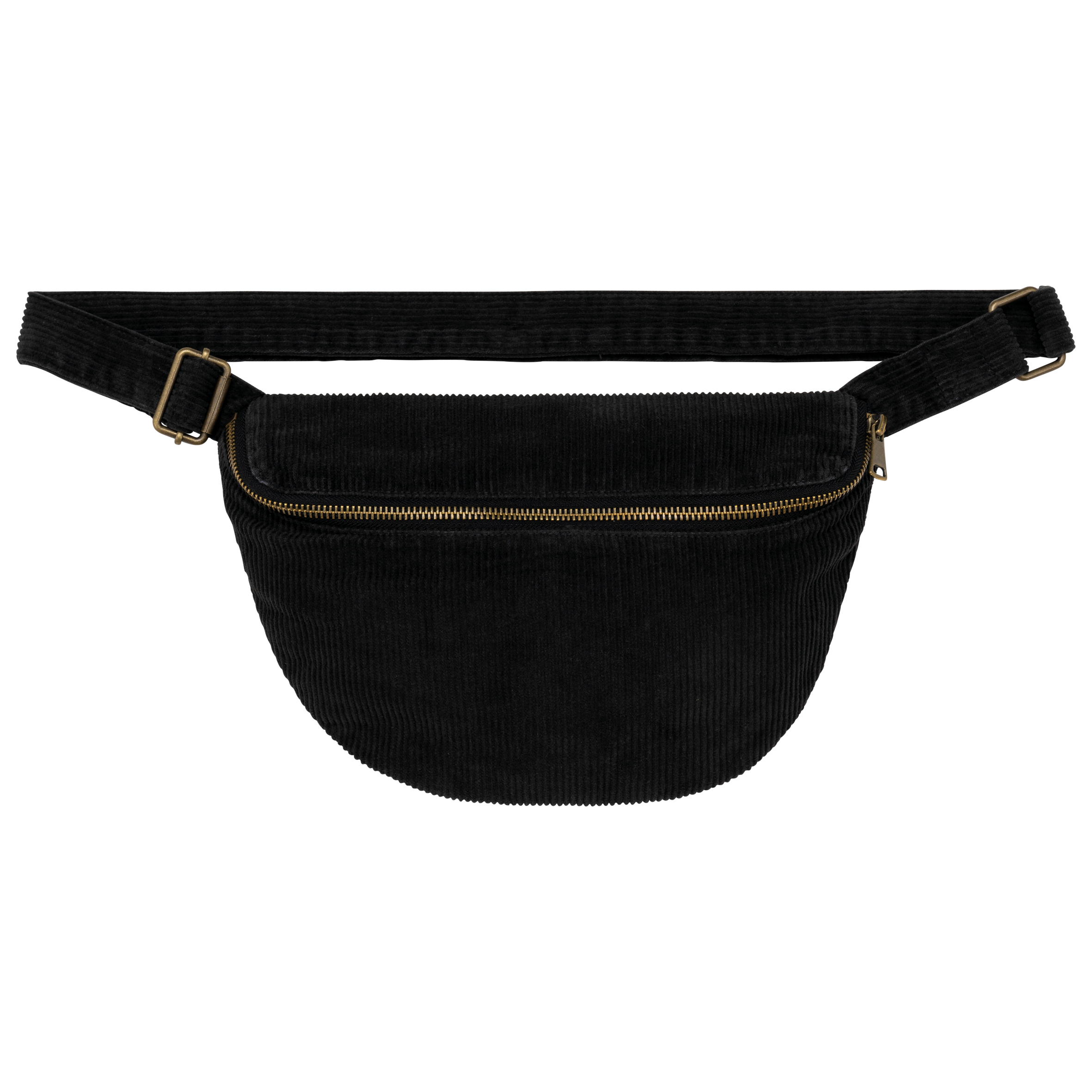 Native Spirit Corduroy washed effect fanny bag in black, style NS108