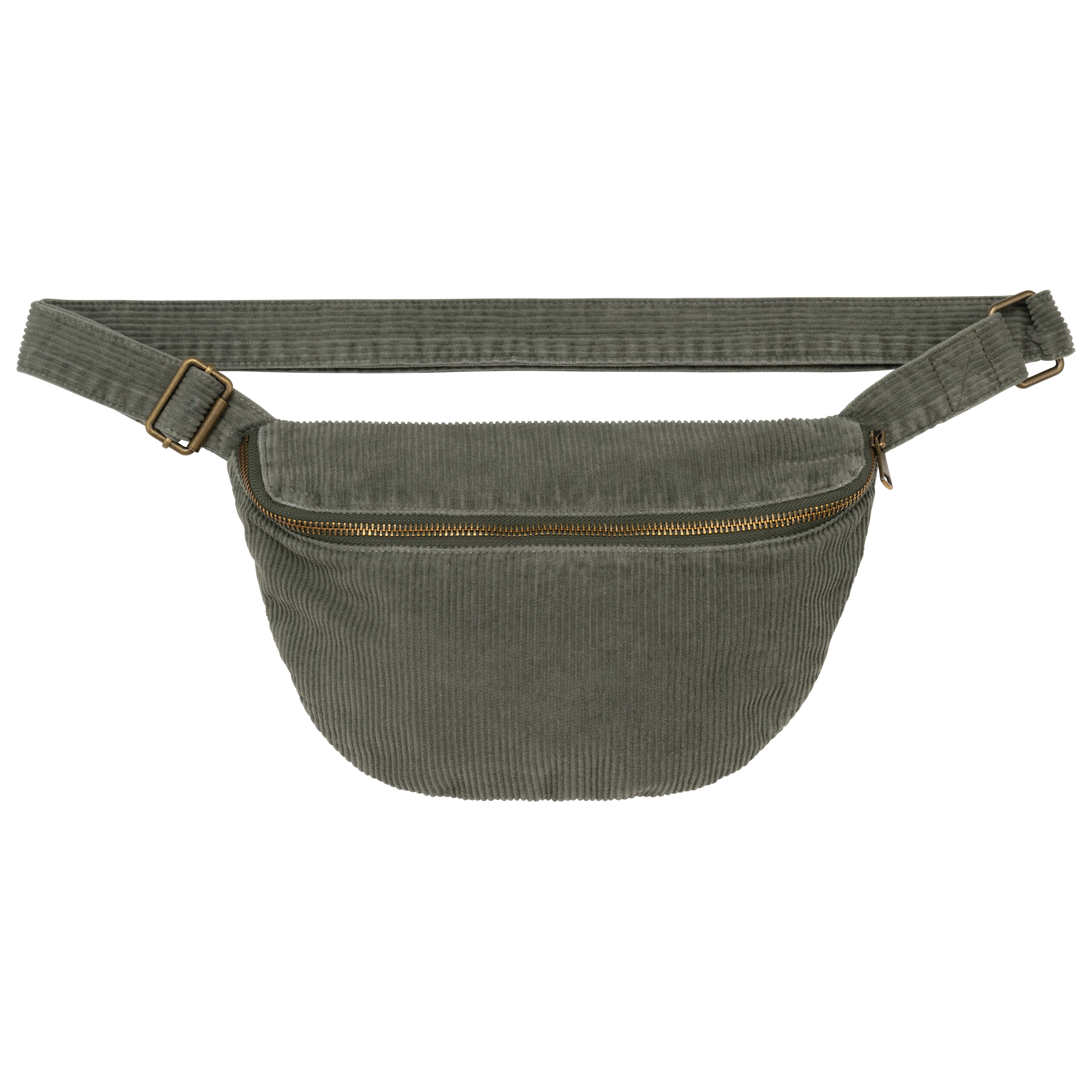 Native Spirit Corduroy washed effect fanny bag in khaki & olive, style NS108