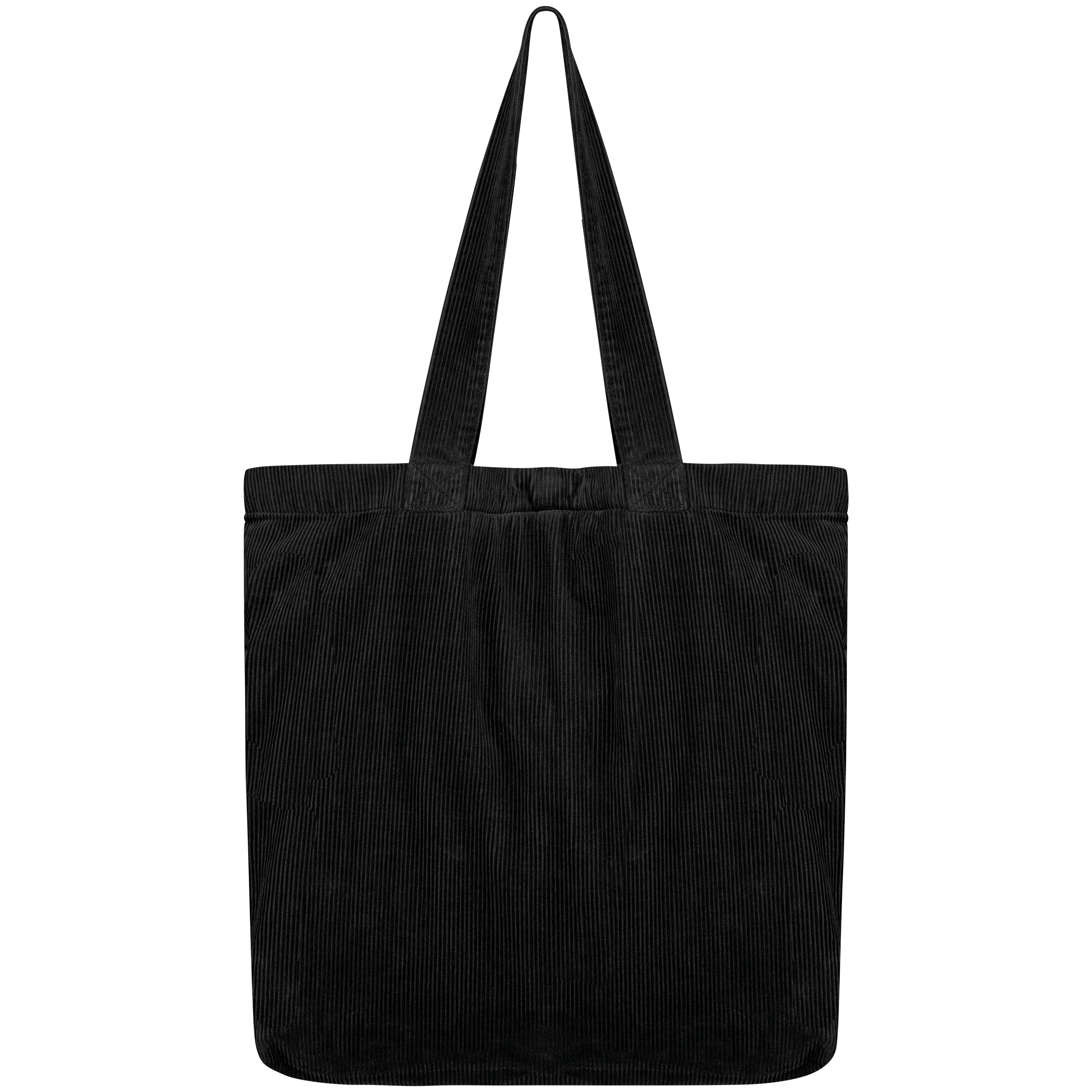 Saco eco-responsável em veludo canelado com aspecto lavado - Washed black