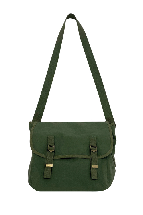 Native Spirit Washed effect messenger bag in khaki & olive, style NS140