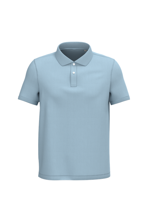 Native Spirit Men's piqué polo shirt in blue, style NS207