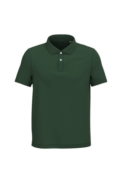 Native Spirit Men's piqué polo shirt in green, style NS207