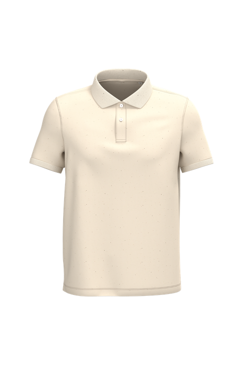 Native Spirit Men's piqué polo shirt in beige & natural, style NS207