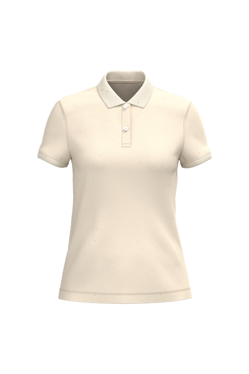 Native Spirit Women's piqué polo shirt in beige & natural, style NS208