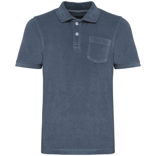 Native Spirit Boys' Terry Towel polo shirt in grey, style NS218