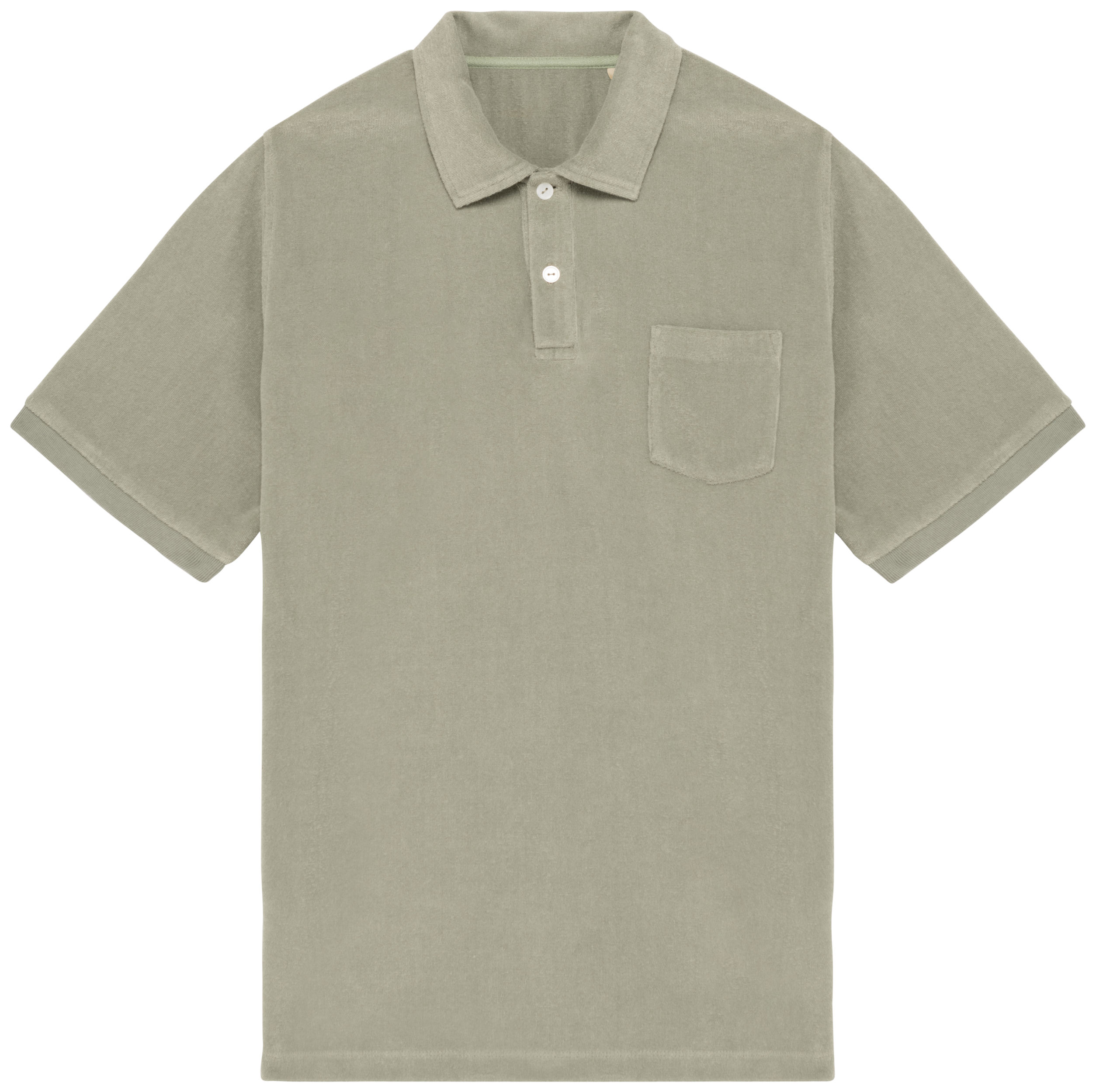 Polo eco-responsável em malha turca de homem — Verde Frente