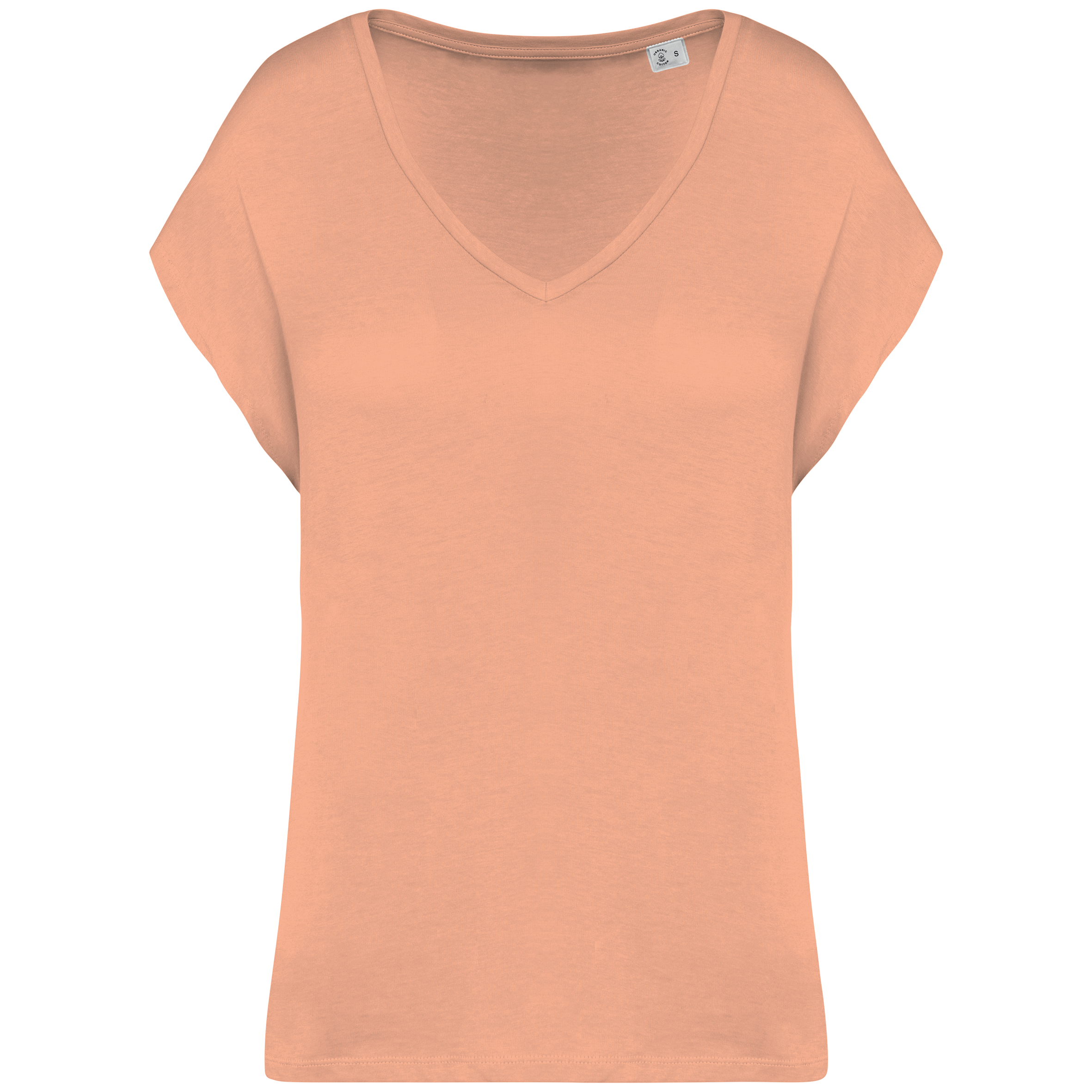 T-shirt écoresponsable loose à col V femme - Image 8