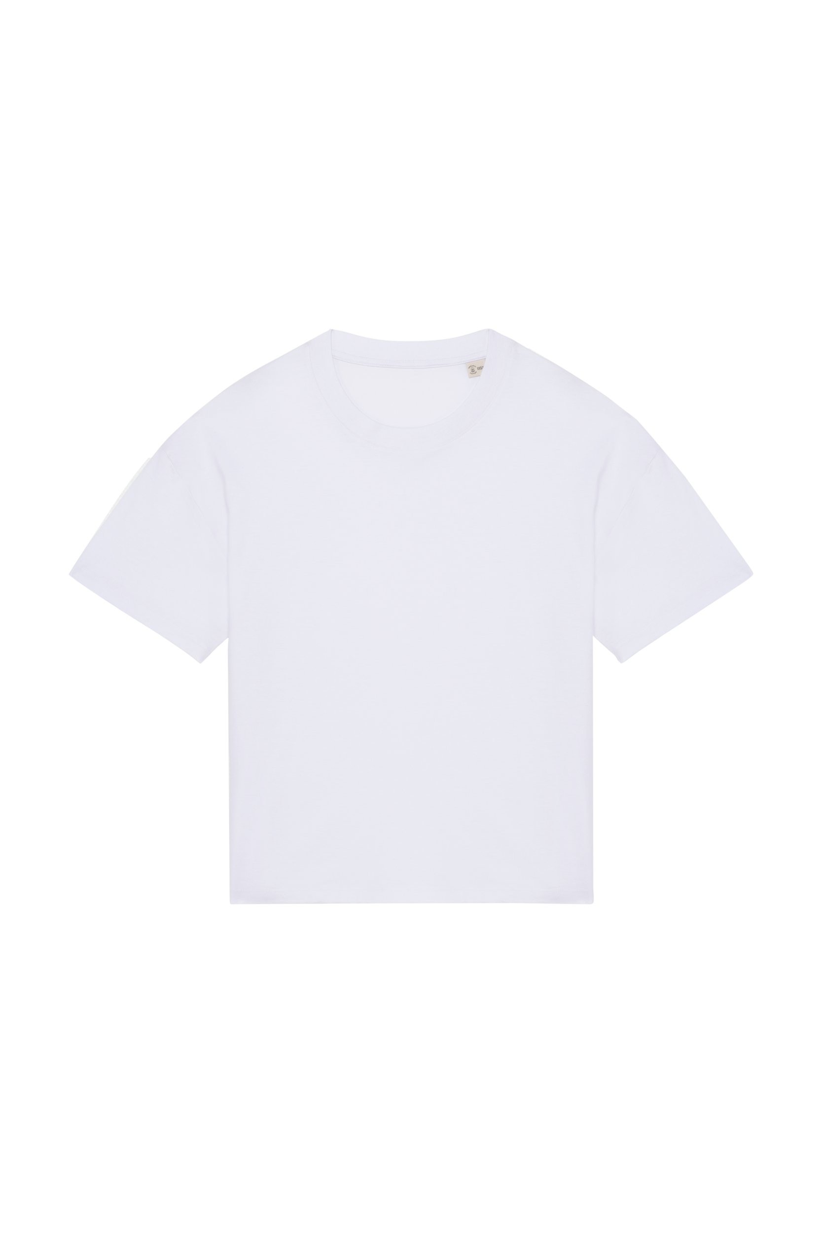 T-shirt eco-responsável oversize de senhora — Branco Frente