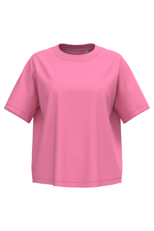 Native Spirit Women's oversize t-shirt in pink, style NS313