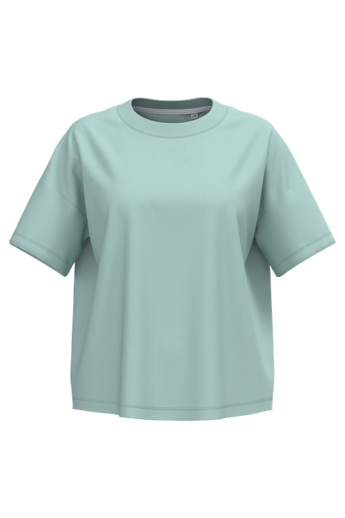 Native Spirit Women's oversize t-shirt in green, style NS313
