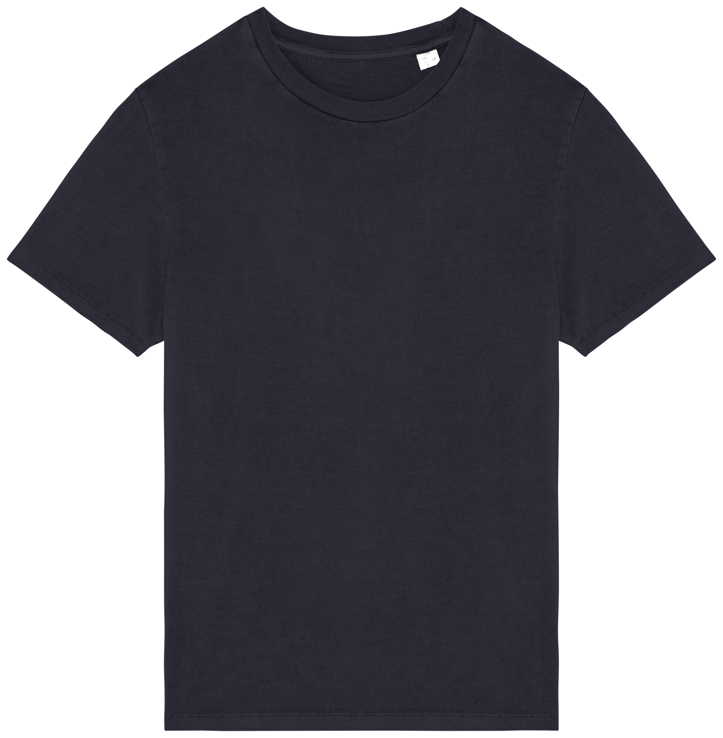 T-shirt eco-responsável com aspecto lavado unissexo — Cinza Frente