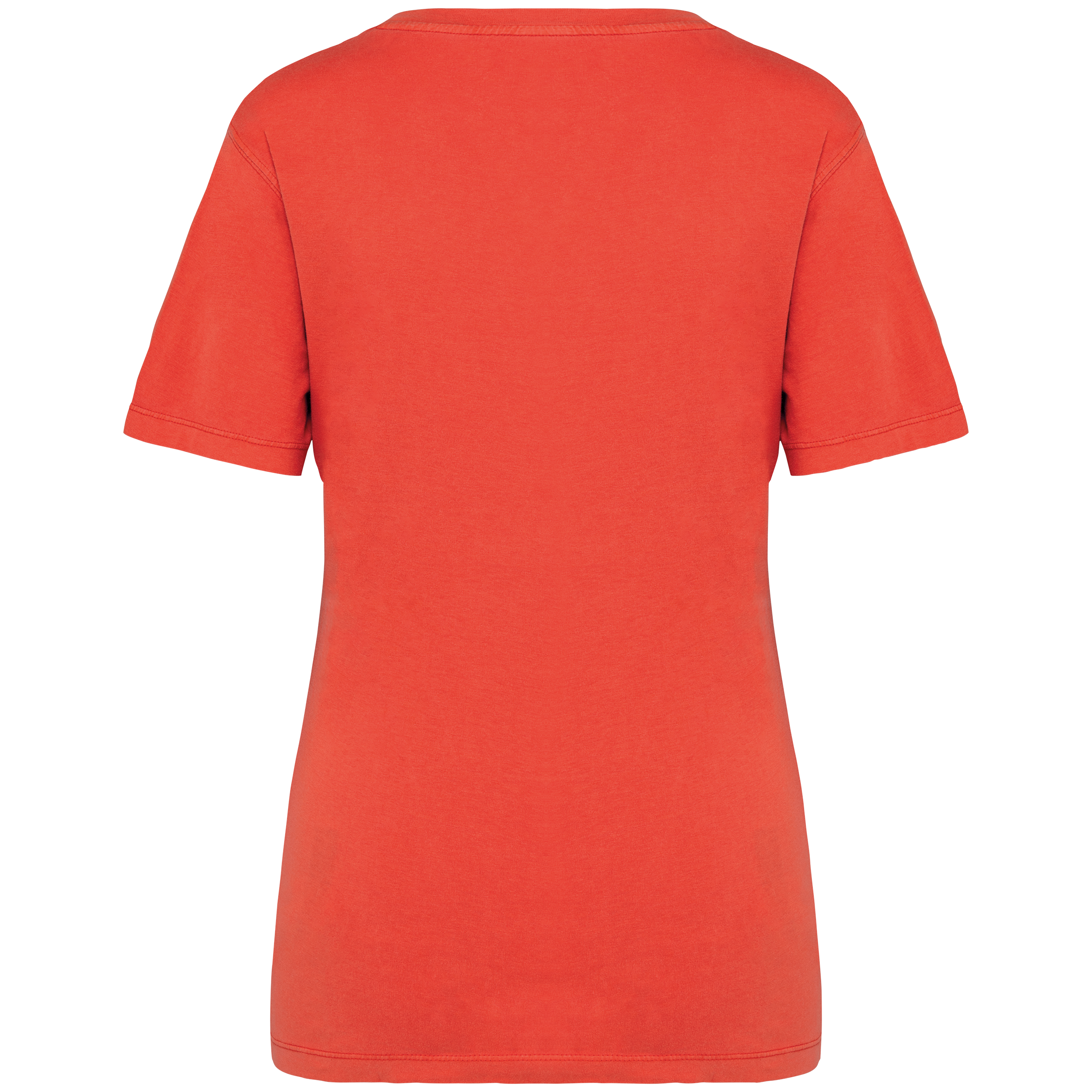 T-shirt com aspecto lavado de senhora - Washed Paprika