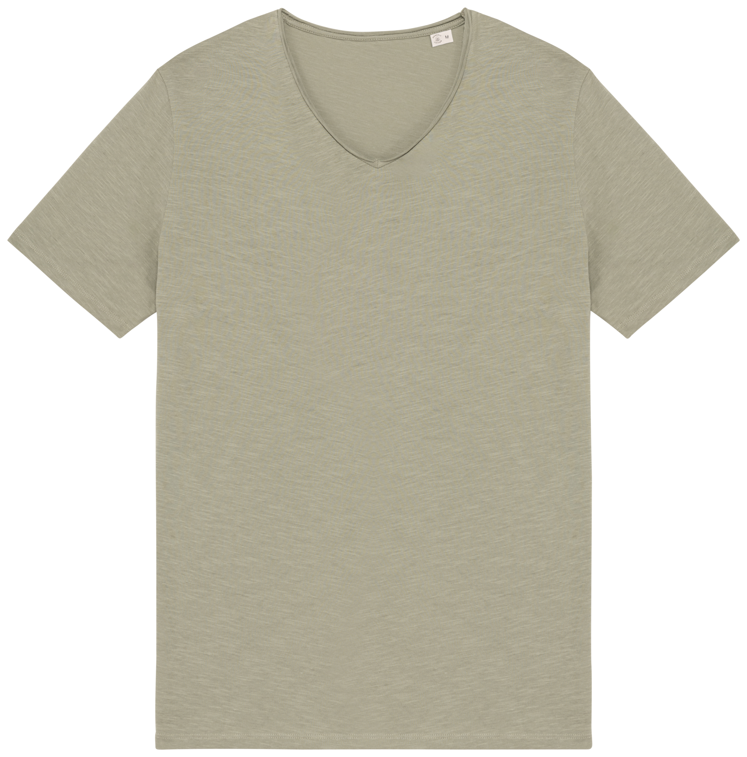 T-shirt slub uomo ecosostenibile con bordi a taglio vivo