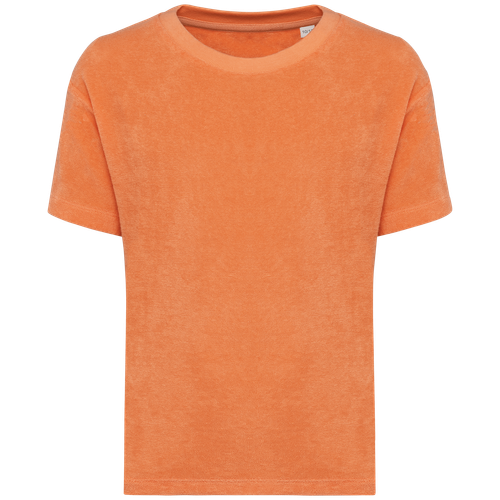 Native Spirit Girls' Terry Towel t-shirt in orange, style NS319