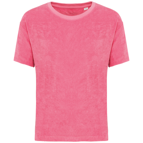 Native Spirit Girls' Terry Towel t-shirt in pink, style NS319