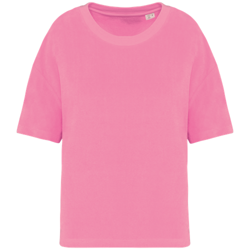 Native Spirit Women's Terry Towel t-shirt in pink, style NS328