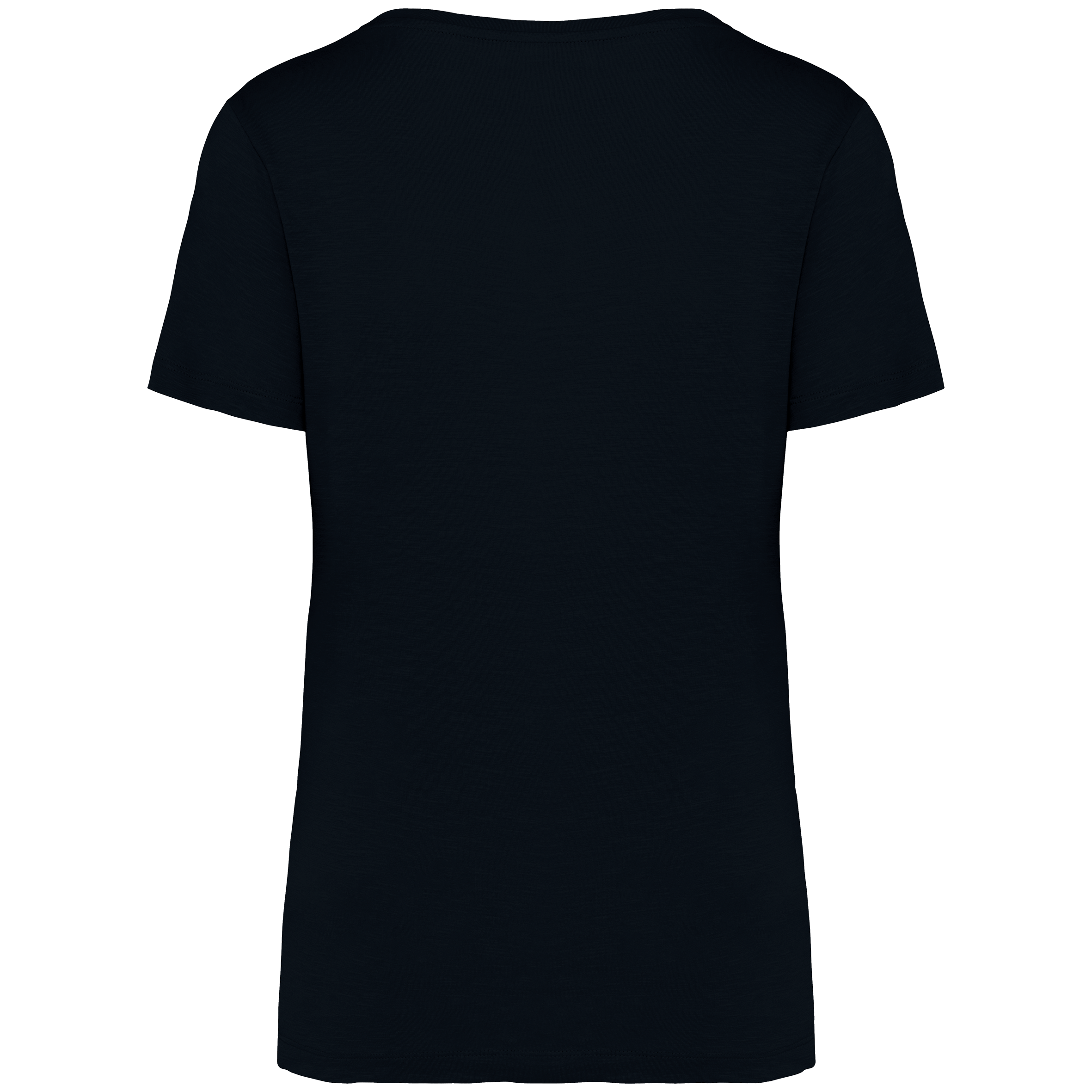 T-shirt eco-responsável slub de senhora - Black