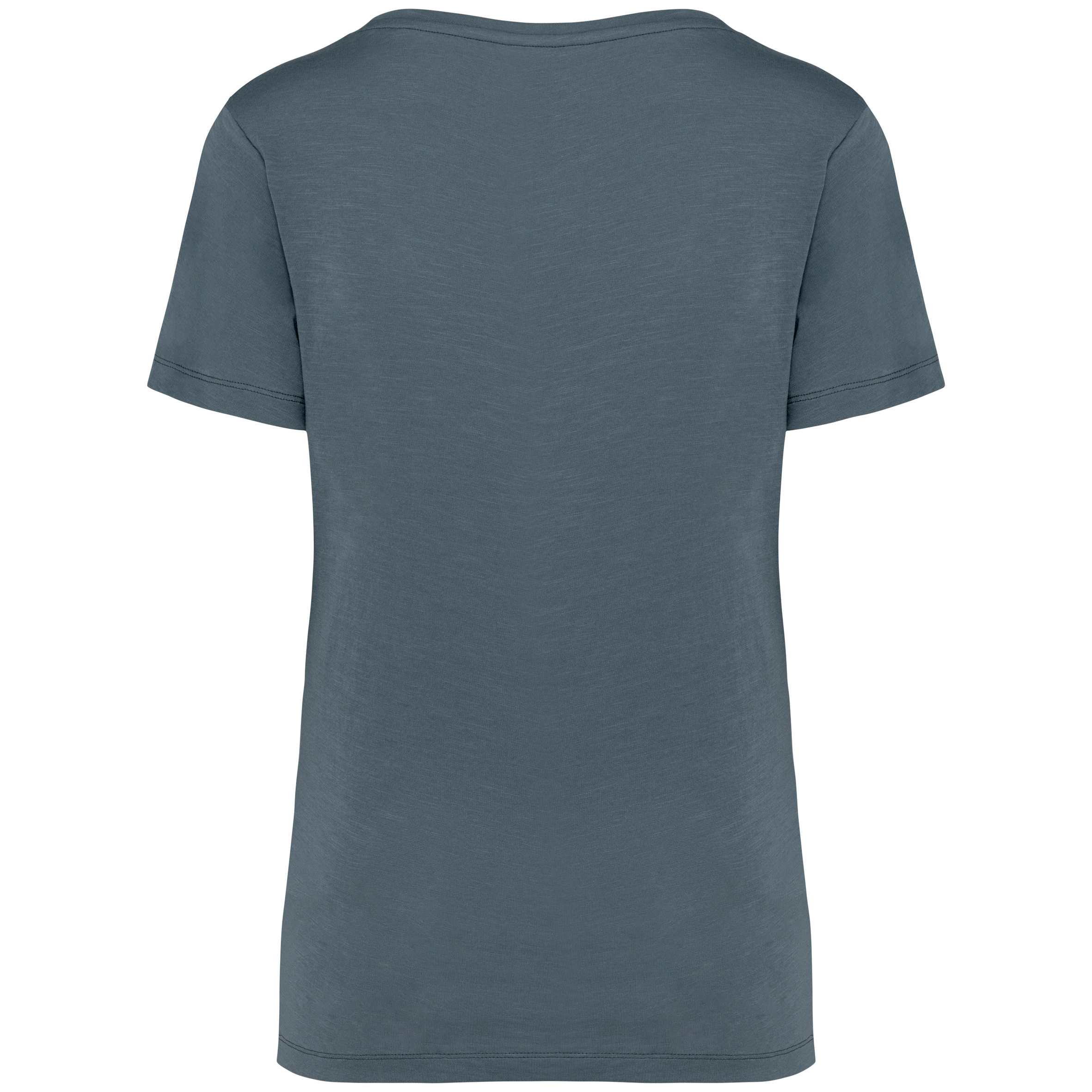 T-shirt eco-responsável slub de senhora - Mineral Grey
