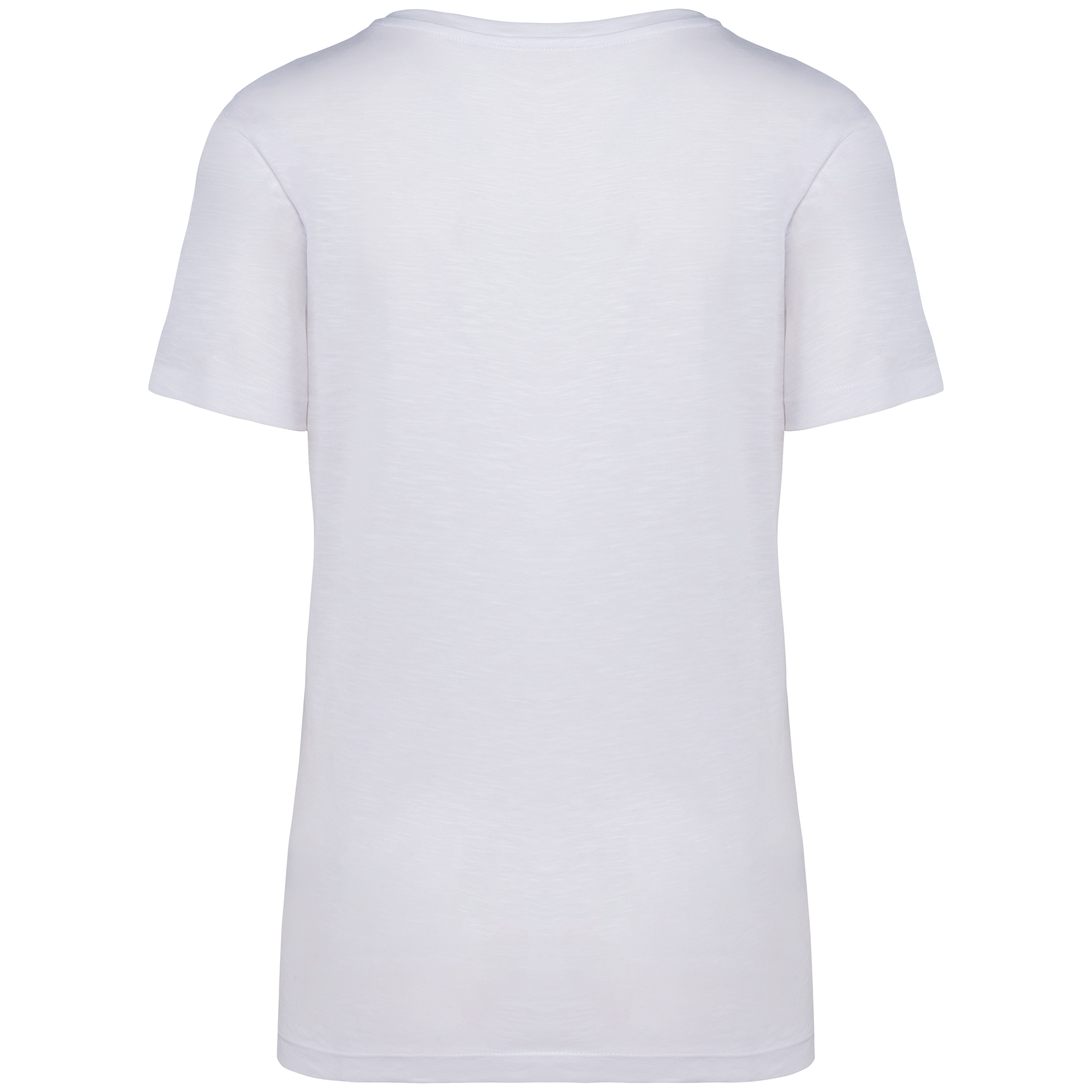 T-shirt eco-responsável slub de senhora - White