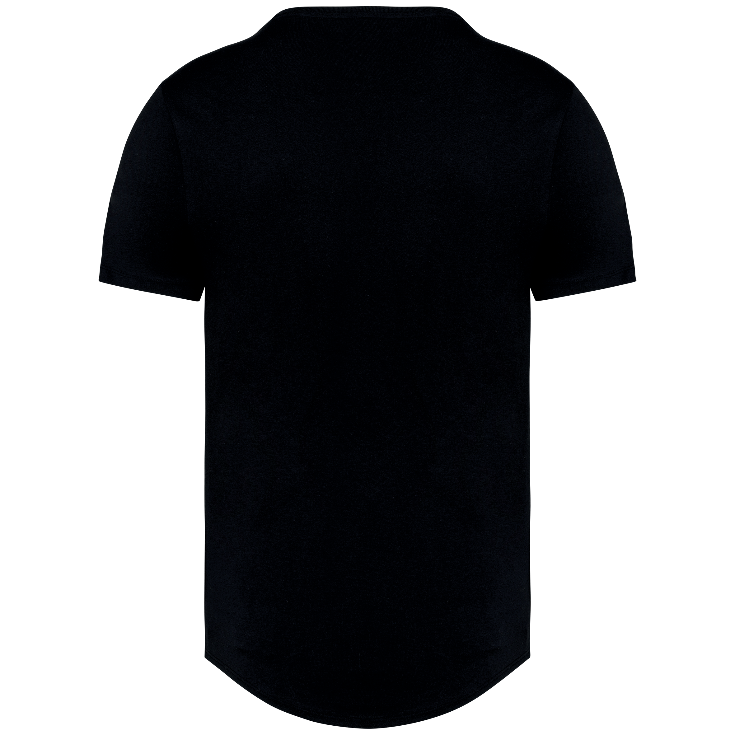 T-shirt base arredondada decote redondo de homem - Black