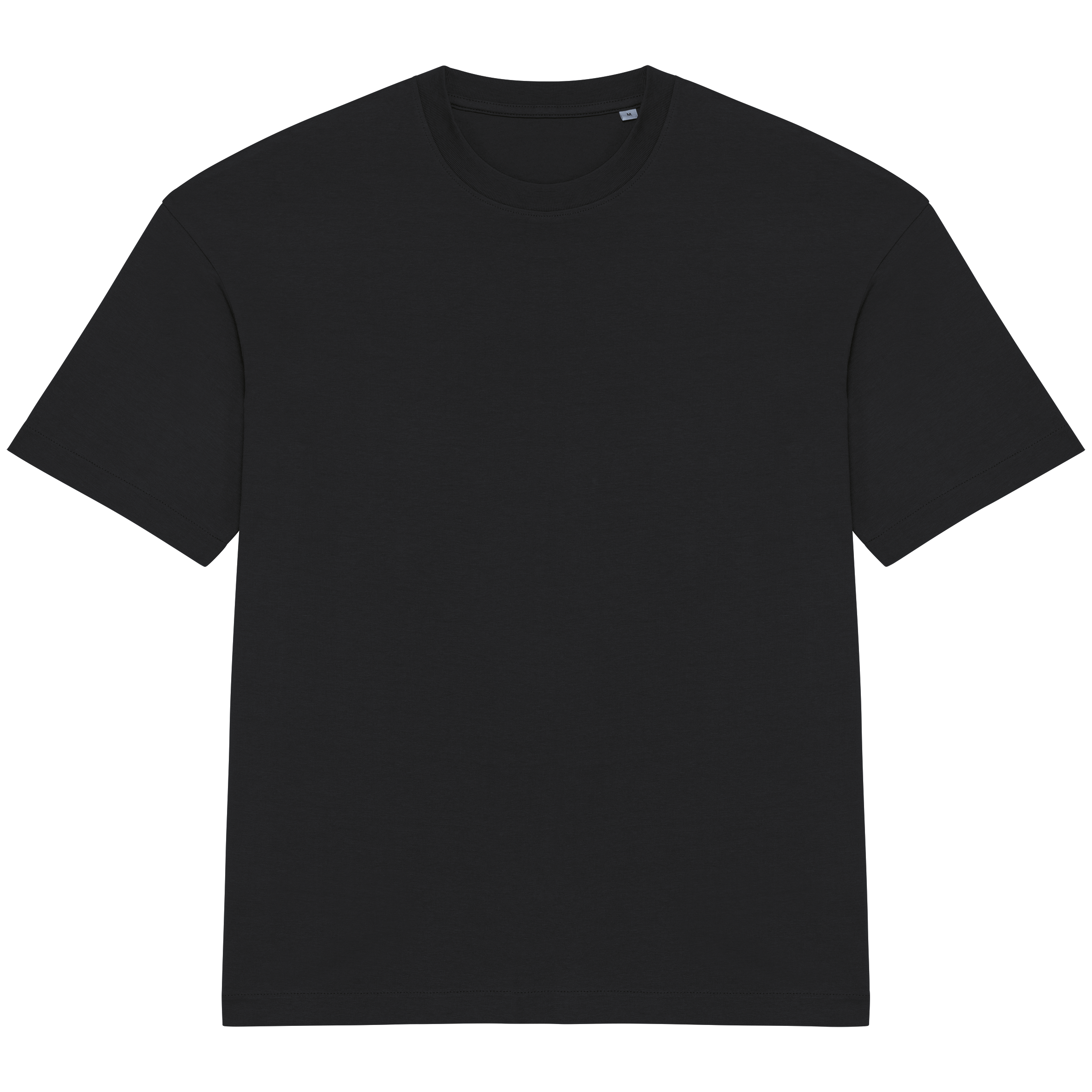 T-shirt eco-responsável oversize de homem — Preto Frente