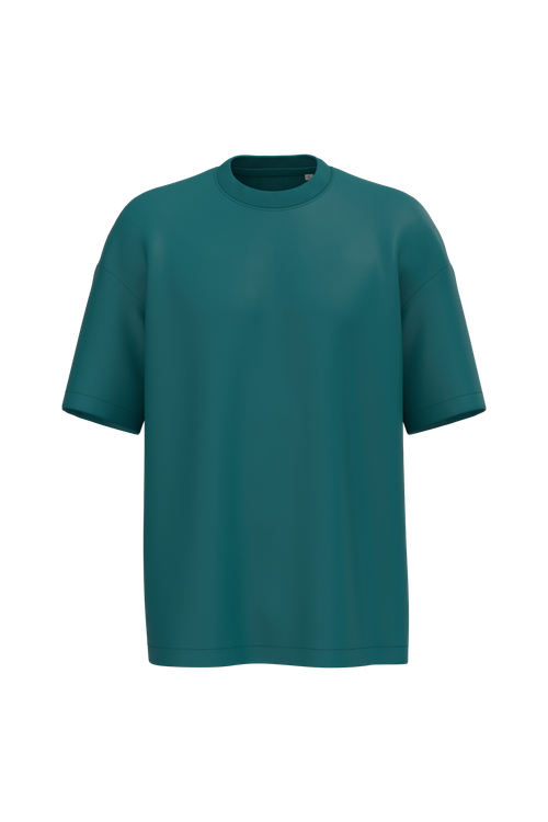 Native Spirit Men's oversize t-shirt in green, style NS332