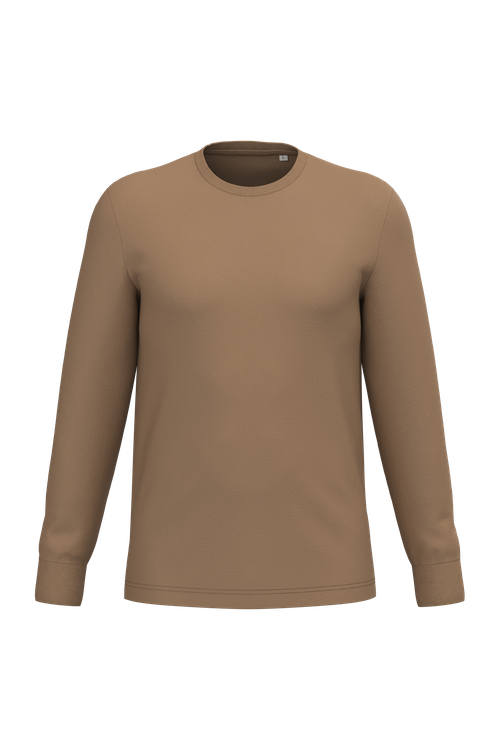 Native Spirit Unisex long sleeve t-shirt in brown, style NS333