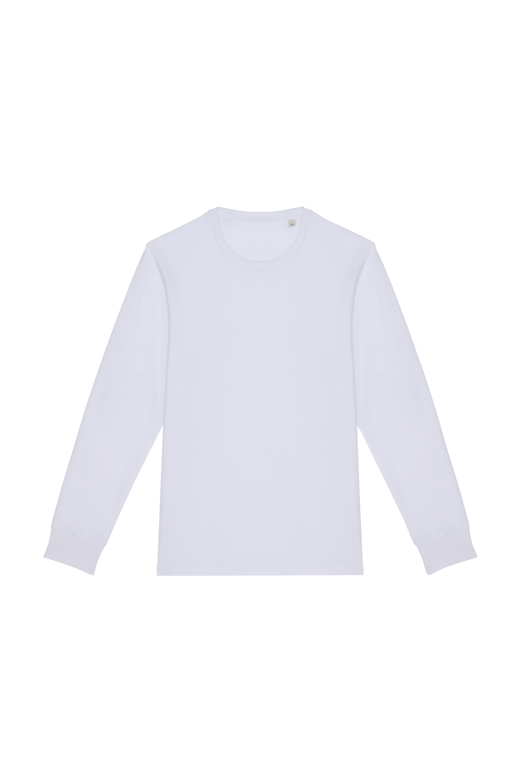 T-shirt eco-responsável manga comprida unissexo — Branco Frente