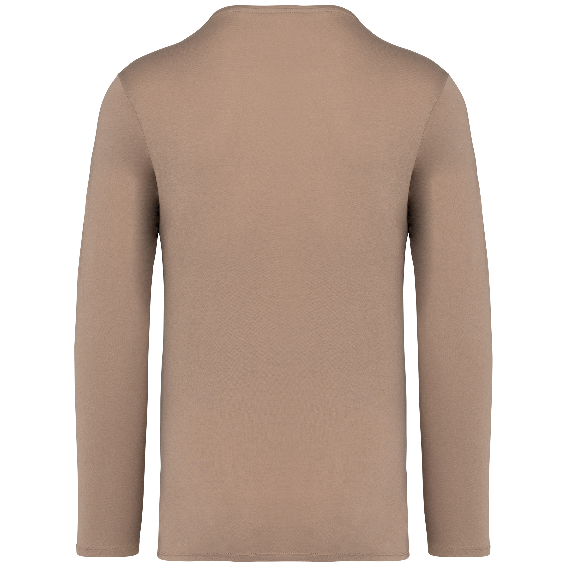 T-shirt eco-responsável manga comprida com aspecto lavado unissexo - Washed Cream Coffee