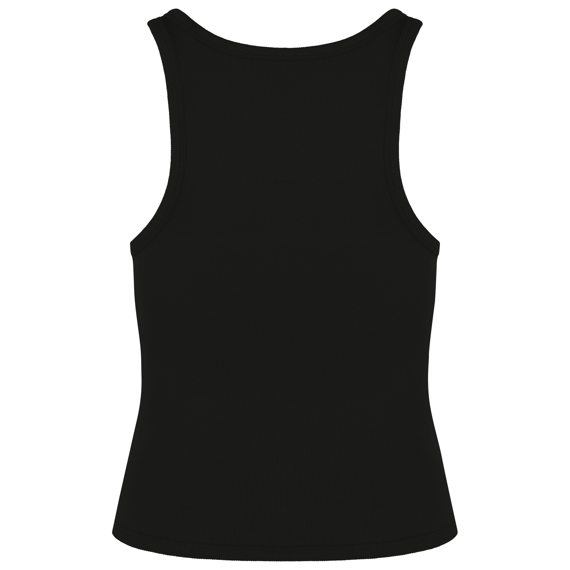 Top eco-responsável canelado de senhora - Black