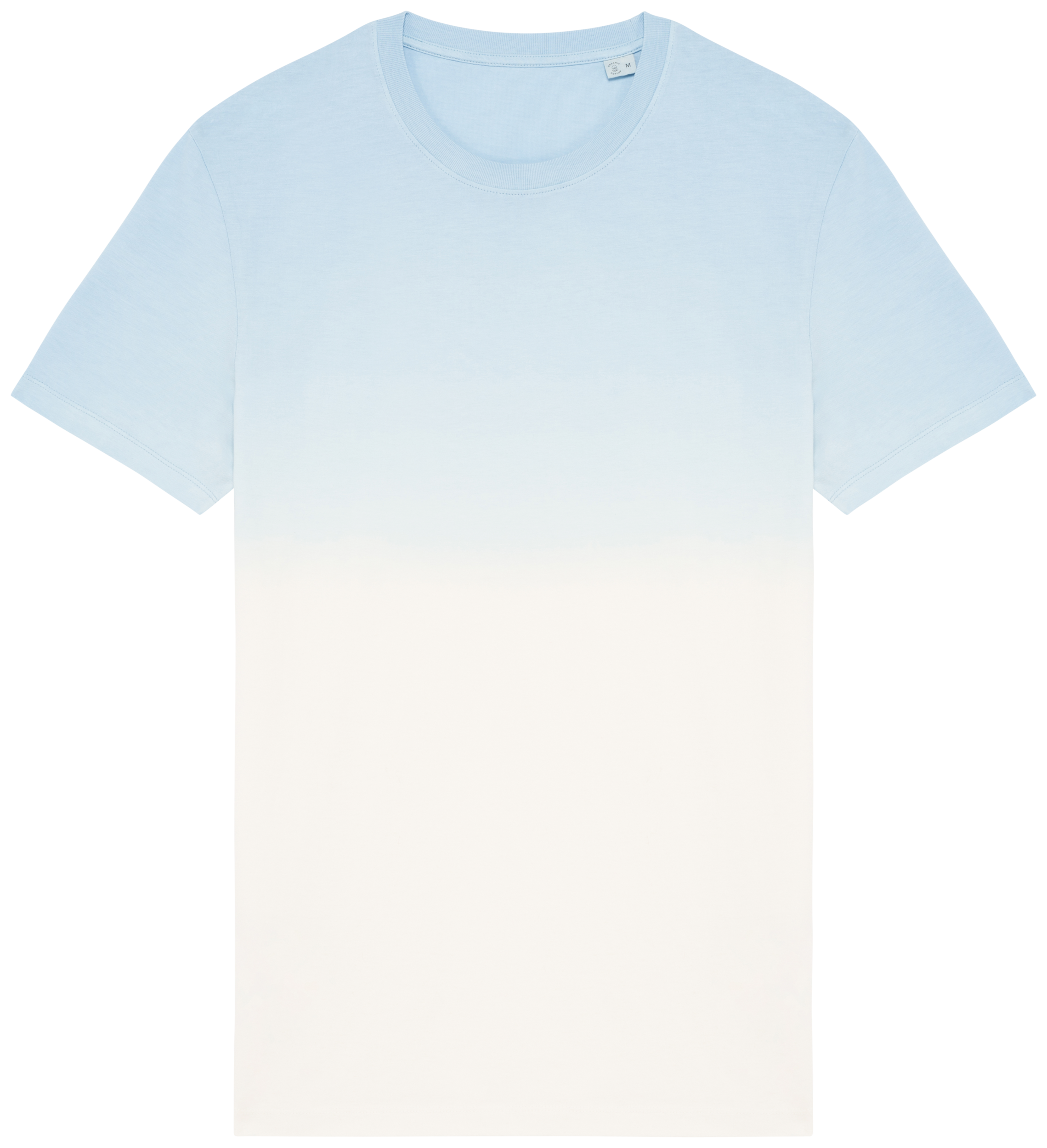 T-shirt eco-responsável Dip Dye unissexo — Azul Frente