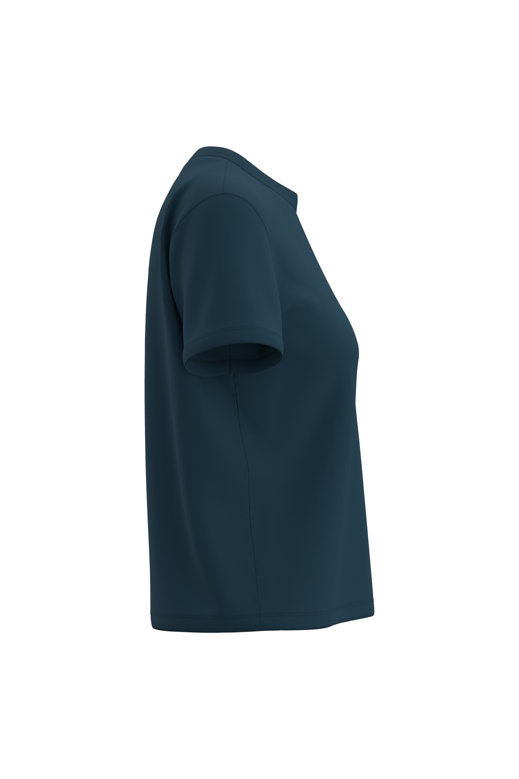 peacock blue Camiseta sostenible mujer